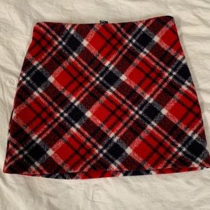 Red plaid Mini Skirt